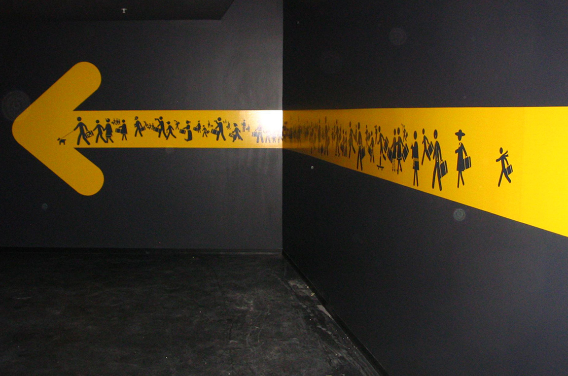 RÃ©alisation de graphiques signalÃ©tiques MURAUX - LAMINAGE ANTI-GRAFFITI - Exposition Voyageurs au Vieux-Port de QuÃ©bec